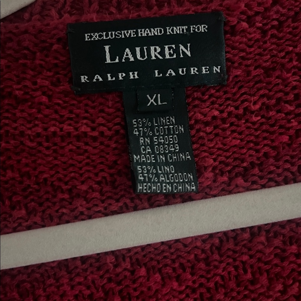 Vintage Ralph Lauren Hand Knit Cardigan